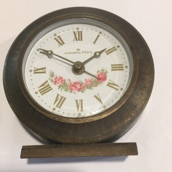 Hamilton Antique Travel/Desk Clock from Germany Works Roman Numerals Rosewind - Picture 3 of 6